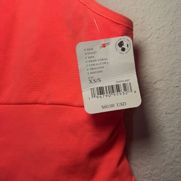 NWT Free People Every Single Time Runsie Onesie neon coral size xs small - Picture 3 of 8